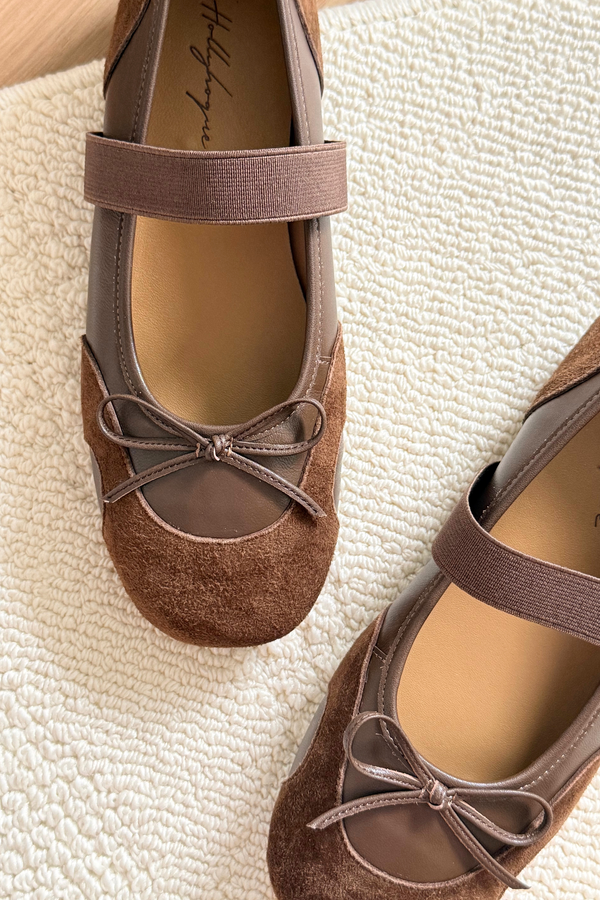 Astoria Ballet Leather Flats Brown (Backorder II)