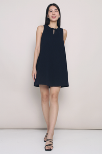 Aurelia Bow Shift Dress Navy