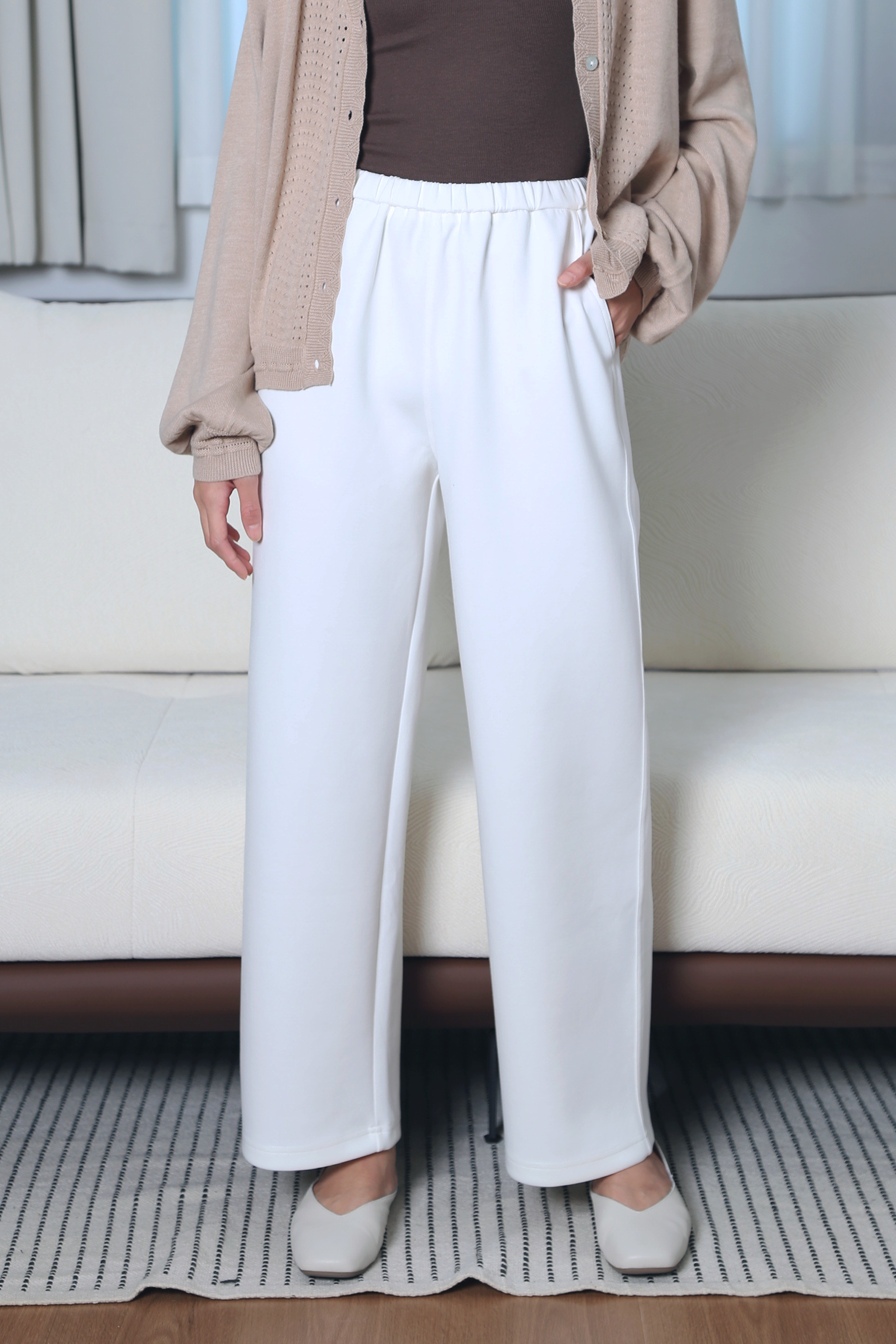 Avalon V2 Straight Leg Slacks White (Backorder)