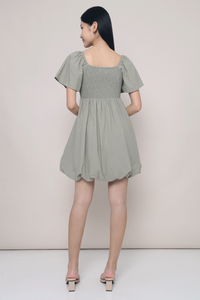 Avelie Smocked Bubble Dress Sage