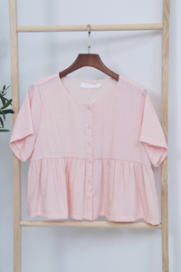 Bailey Button Down Top Blush