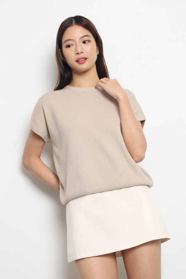 Bare Form Knit Blouse Cream (Backorder)