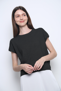 Bare Form Knit Blouse Black (Backorder)