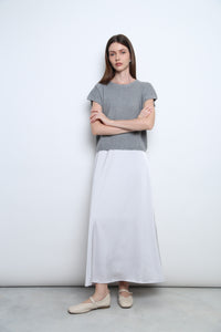 Bare Form Knit Blouse Heather Grey (Restock)
