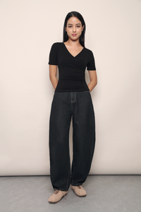 Bellamy Wrap Top Black