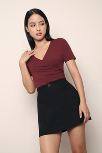 Bellamy Wrap Top Wine