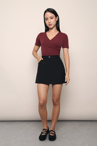 Bellamy Wrap Top Wine