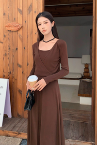 Bellina Wrap Cardigan Top Brown