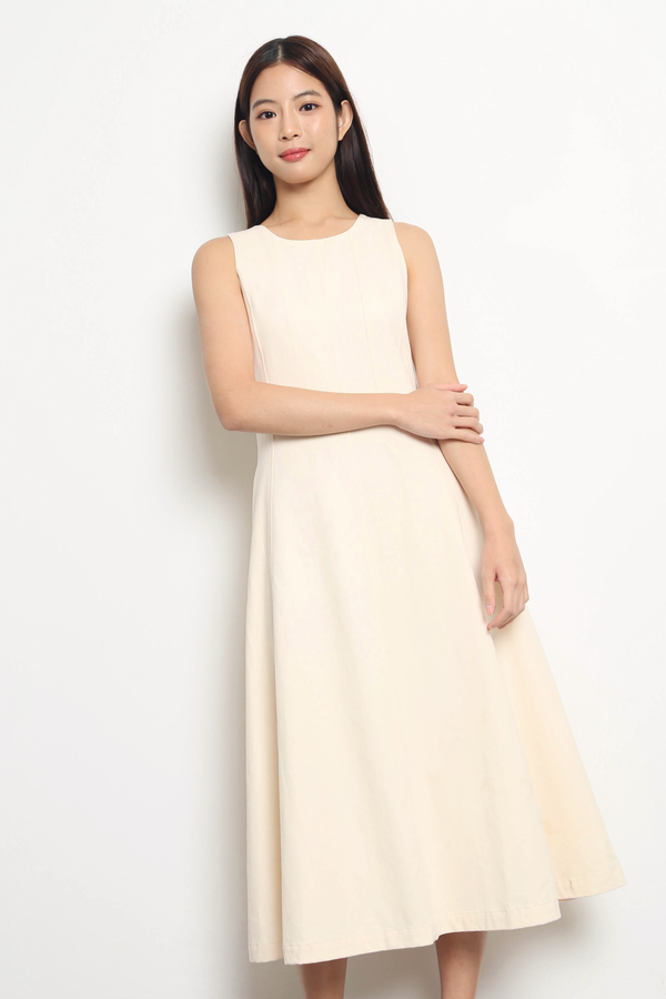 Belmore Panel Midaxi Dress Ivory