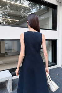 Belmore Panel Midaxi Dress Navy