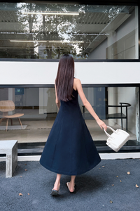 Belmore Panel Midaxi Dress Navy