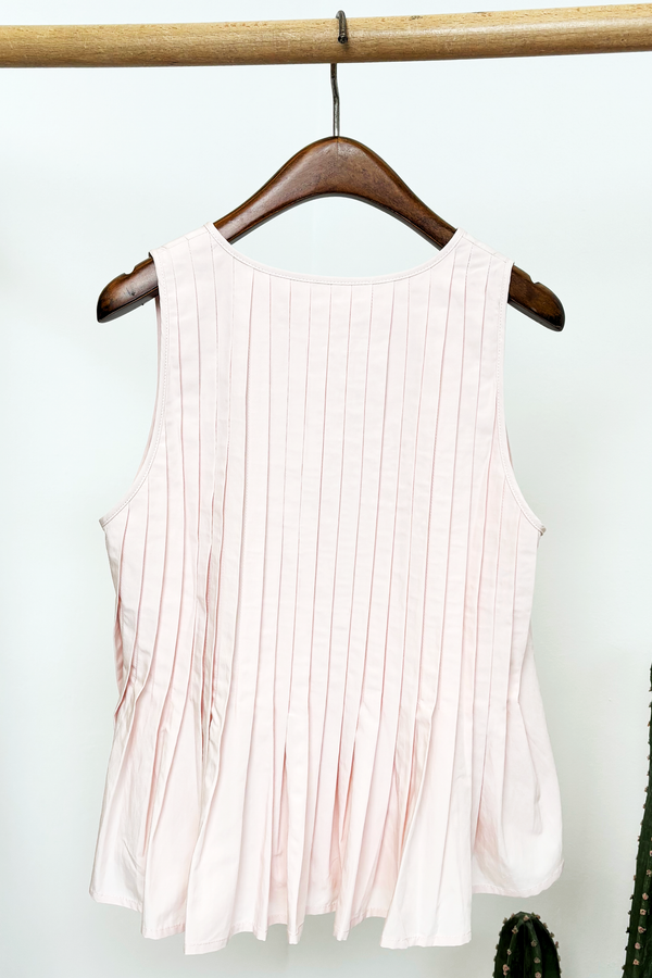 Better Pleats Sleeveless Blouse Pink (Restock)