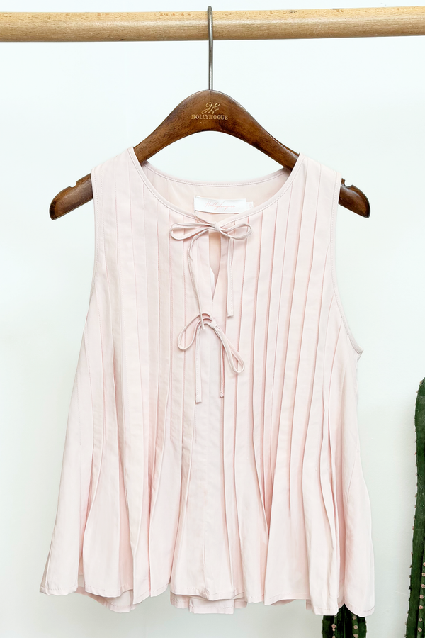 Better Pleats Sleeveless Blouse Pink (Restock)
