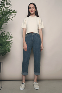 Bijou Cropped Knit Top Malt