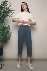 Bijou Cropped Knit Top Malt