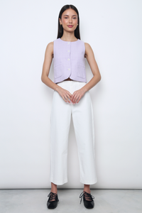 Bijou Tweed Sleeveless Vest Top Periwinkle (Backorder)