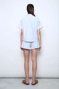 Bon Bon Stripe Pajamas Set White