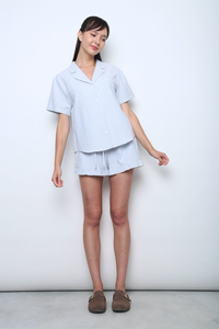 Bon Bon Stripe Pajamas Set White