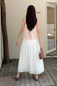 Celin Pleated Sleeveless Blouse Light Pink