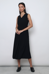 Chantelle Tie Waist Midi Dress Black