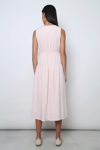 Chantelle Tie Waist Midi Dress Pink