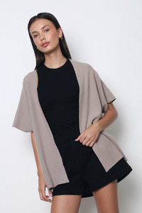 Chate V2 Drape Cardigan Taupe (Restock)