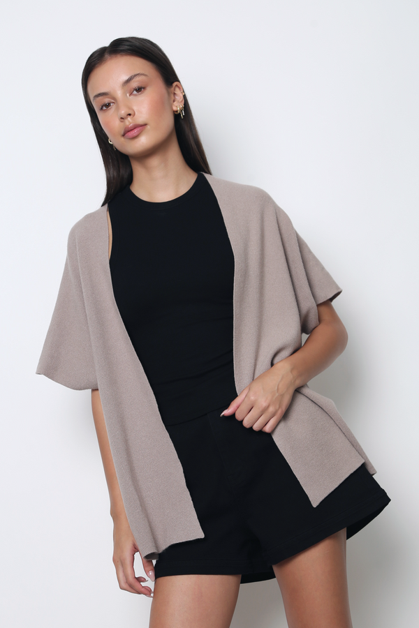 Chate V2 Drape Cardigan Taupe (Backorder)