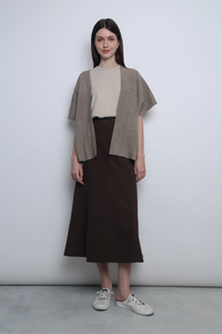 Chate Drape Cardigan Taupe (Backorder)