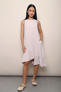 Chelsea High-Low Ruffles Dress Blush
