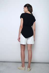 Claridge Scarf Knit Top Black