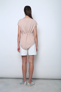 Claridge Scarf Knit Top Blush
