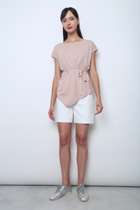 Claridge Scarf Knit Top Blush