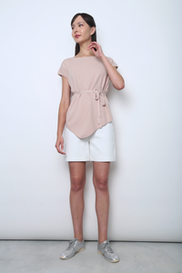 Claridge Scarf Knit Top Blush