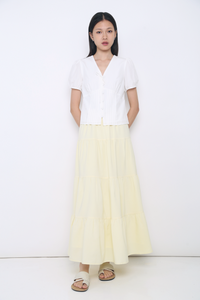 Clementine Pleat & Tie Blouse White