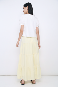 Clementine Pleat & Tie Blouse White