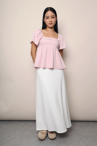 Coco Pleat Babydoll Top Blush