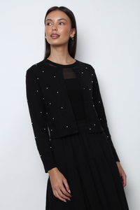 Como Pearl Knit Cardigan Black