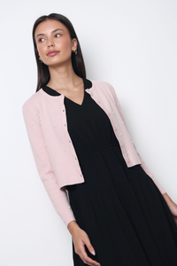 Como Pearl Knit Cardigan Pink