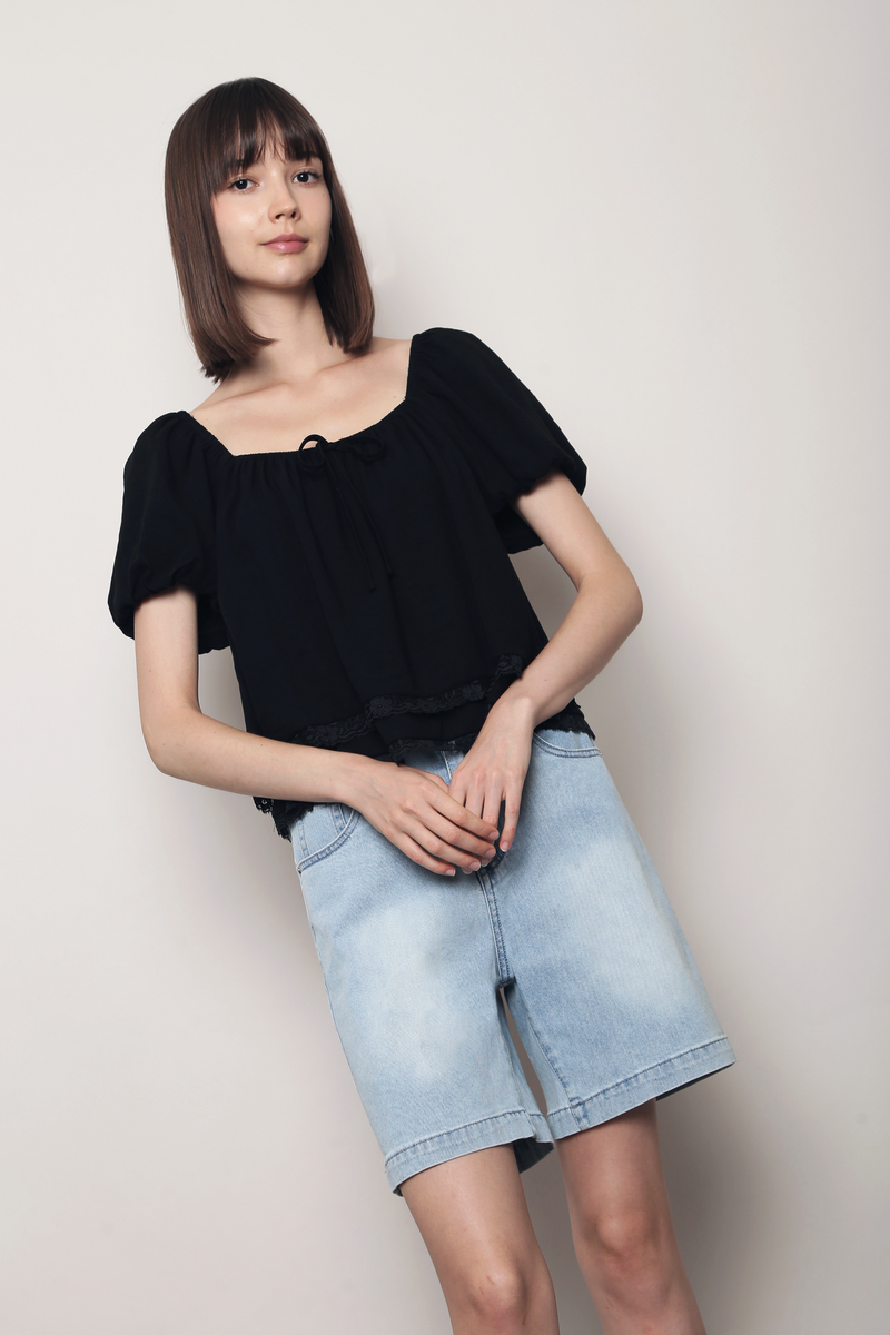 Cottage Crush Lace Top Black