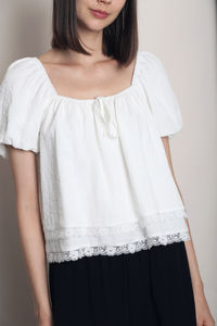 Cottage Crush Lace Top White