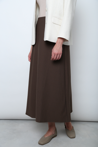 Court Midi Skirt Chestnut Brown