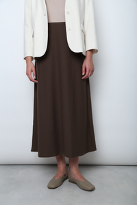 Court Midi Skirt Chestnut Brown