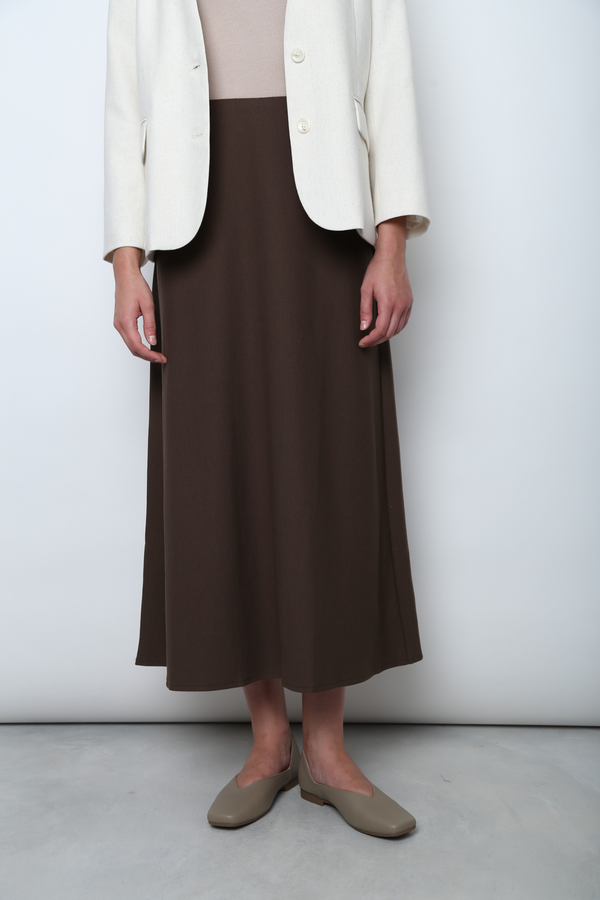 Court Midi Skirt Chestnut Brown