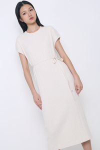 Luca V2 Knit Midi Dress Ecru