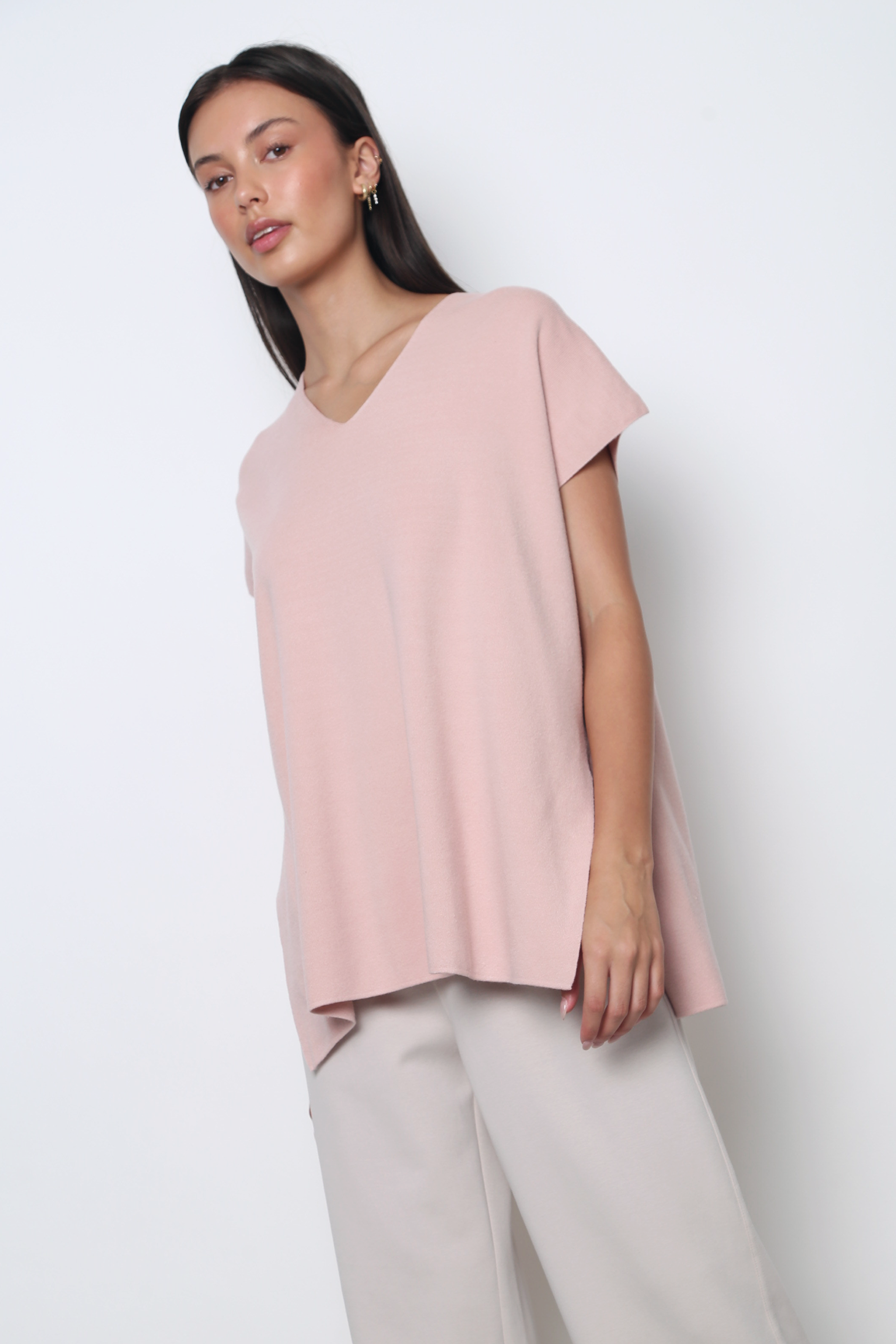 Dale Boxy Knit Blouse Blush