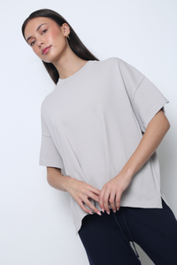 Darcy V2 Oversized Boxy Knit Stone White (Backorder)