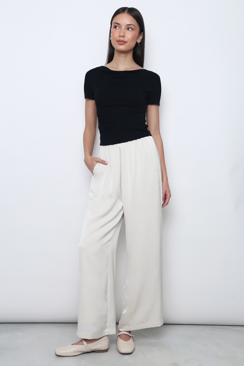 (Petite) Daydreamer 2.0 Wide Leg Pants Ivory (Backorder)