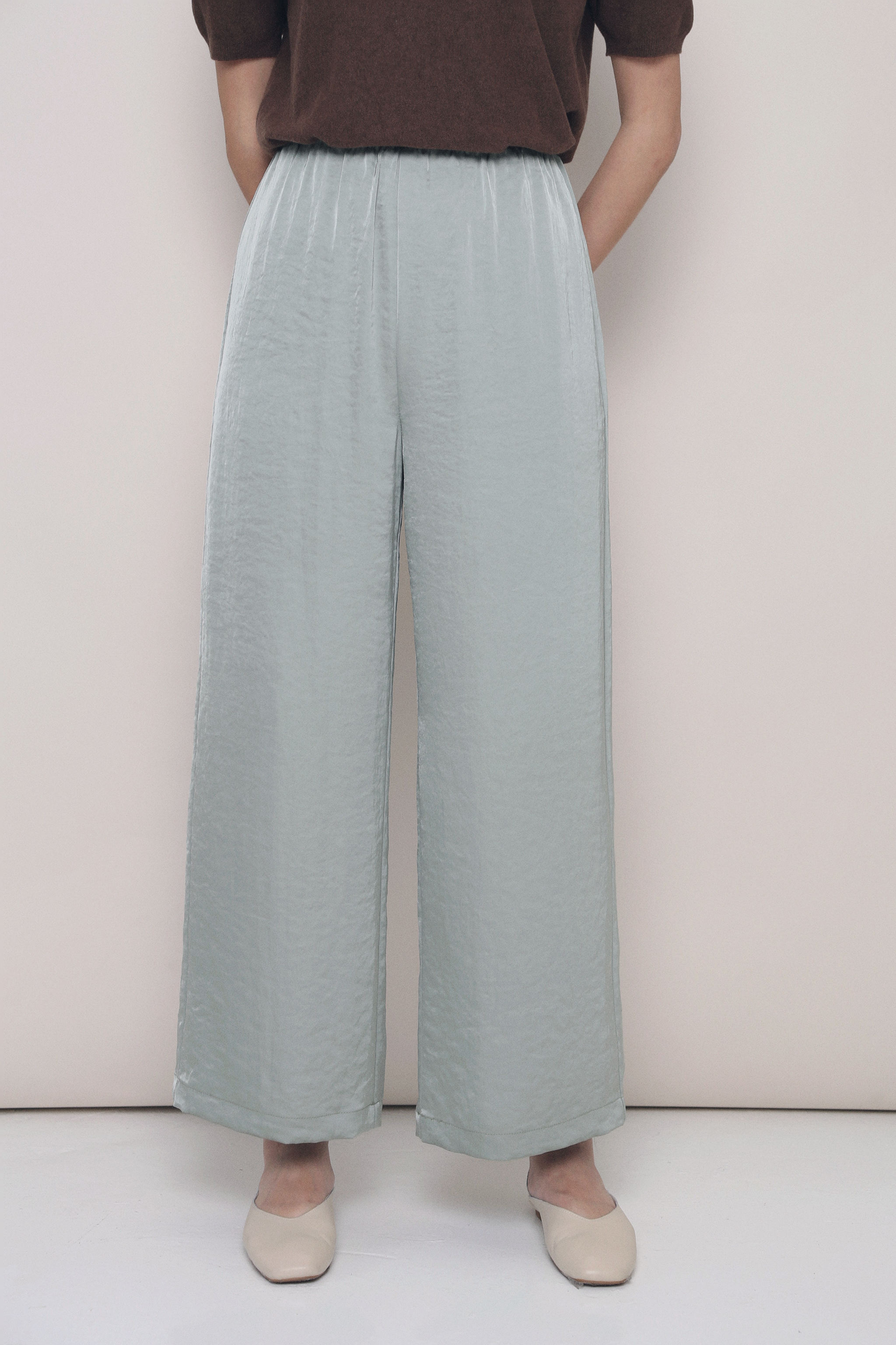 Petite Daydreamer Wide Leg Pants Sage