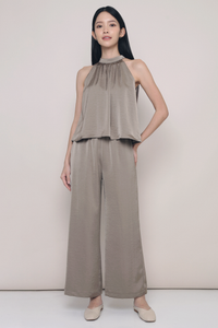Petite Daydreamer Wide Leg Pants Taupe