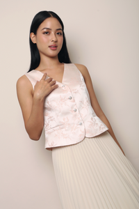 Dynasty Oriental Vest Top Blush